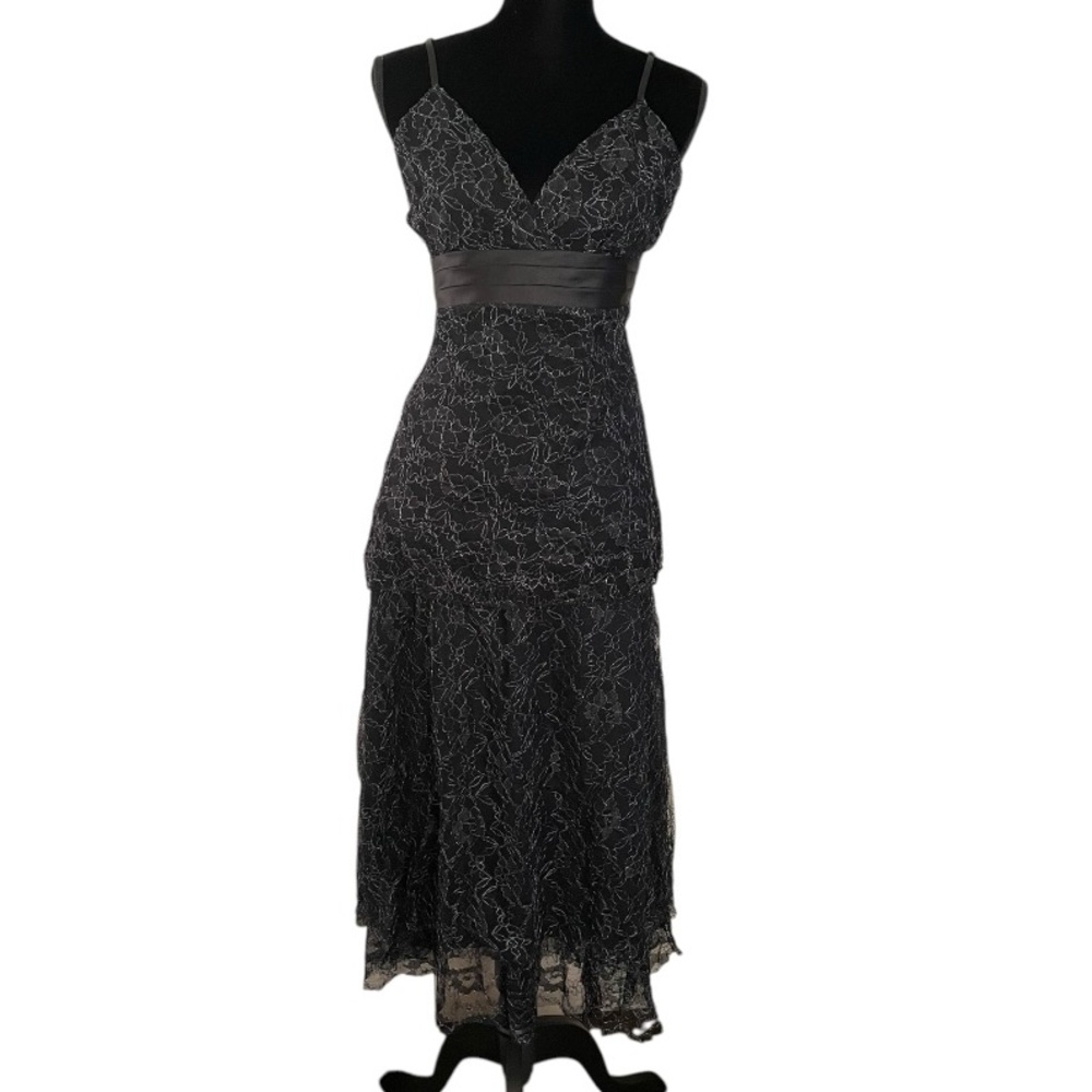 Papillon women’s vintage retro two-piece babydoll tank midi lace full skirt M - Picture 1 of 9